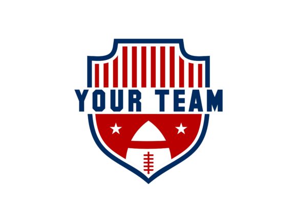 American Football Shield Badge: A Dynamic Logo Graphic for Creative Branding