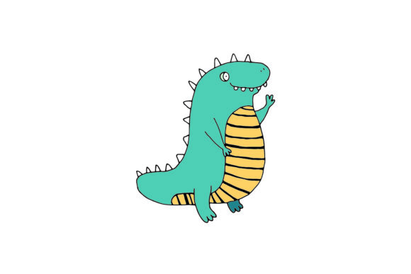 Dinosaur Illustration AI EPS SVG for Creative Crafting Projects