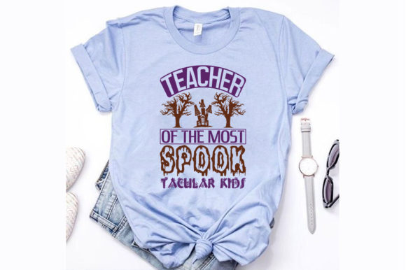 Halloween T-Shirt Design, Teacher of the: A Festive Graphic Asset for Local Branding