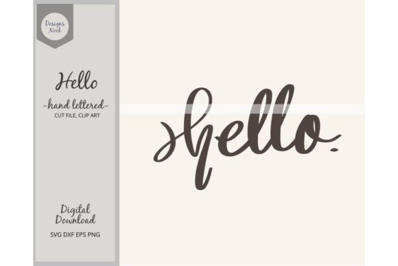 Hand Lettered HELLO: A Versatile Graphic Design Asset for Print Templates