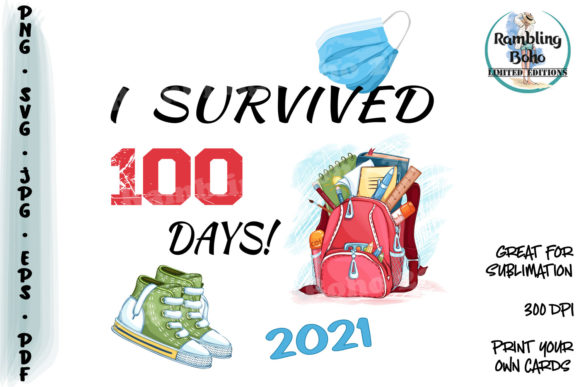I Survived 100 Days: A Graphic Design Asset That Packs a Punch