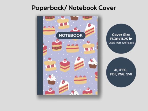 Kawaii Notebook Cover for KDP Interiors: A Playful Graphic Design Asset for Local Businesses