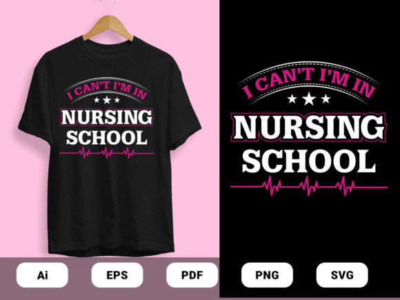 Nursing School T-Shirts Design Vector: A Versatile Graphics Asset for Print Templates
