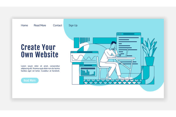 Programming Courses Landing Page Graphics and Landing Page Templates