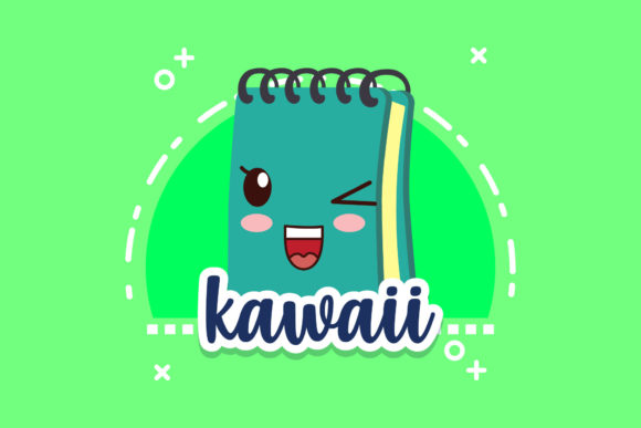 School Book Kids Kawaii Graphics – Perfect for Crafters and Print Designers