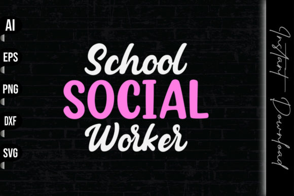 School Social Worker Graphic Design Asset for Print Templates