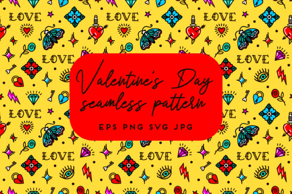 Valentine’s Day Seamless Pattern: A Retro-Inspired Design Asset for Creative Projects
